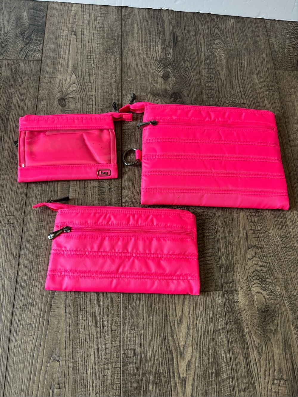 Lug Transport Bright Hot Pink Zip Pouch - Picture 9 of 10